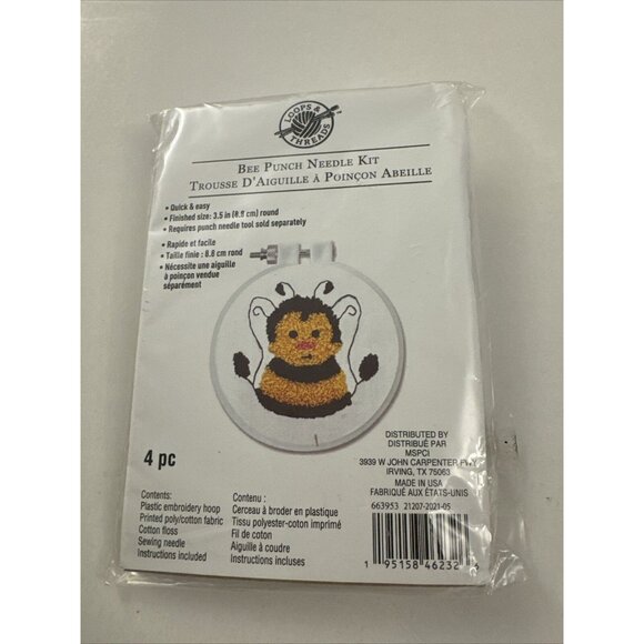 New Loops & Threads Bee Punch Needle Kit OC28 - Picture 1 of 2